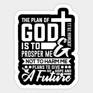 The Plan Of God Jeremiah 29:11 Christian Faith Gift Sticker
